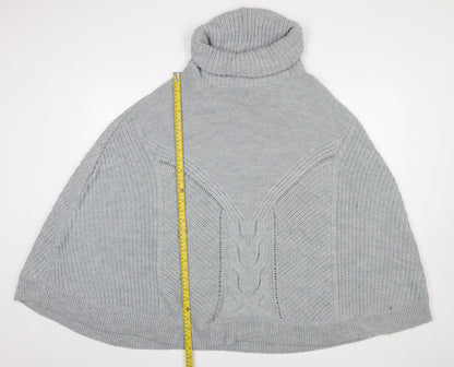 Womens UK Size L NEXT Grey Cape Jumper