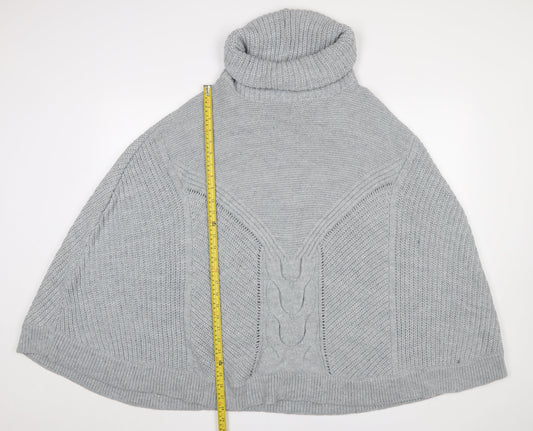 Womens UK Size L NEXT Grey Cape Jumper