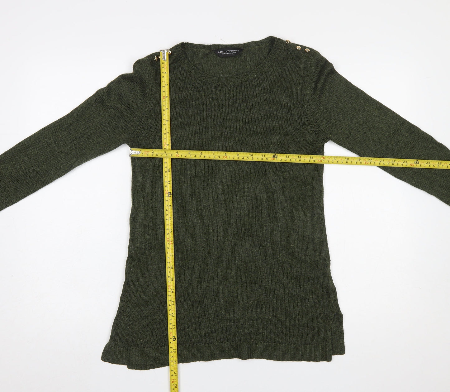 Womens UK Size 12 Dorothy Perkins Green Pullover Jumper