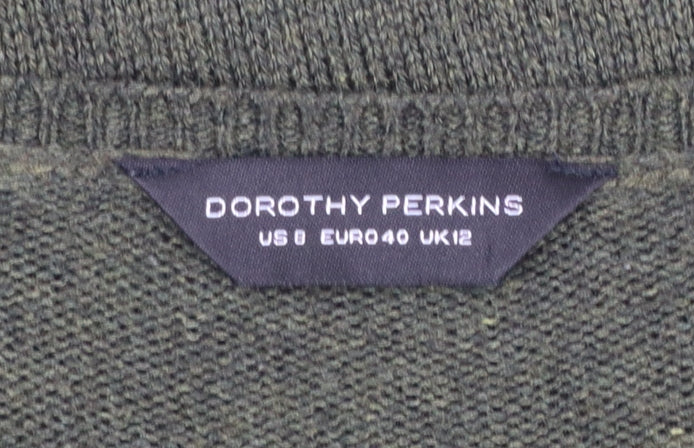 Womens UK Size 12 Dorothy Perkins Green Pullover Jumper