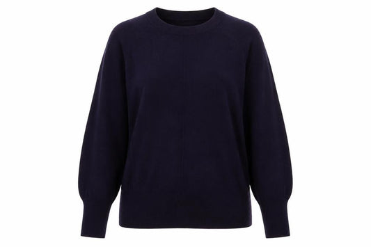 Front view of Kaliko Women’s Purple Cotton Blend Long Sleeve Crew Neck Jumper L