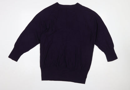 Womens UK Size L Kaliko Purple Pullover Jumper