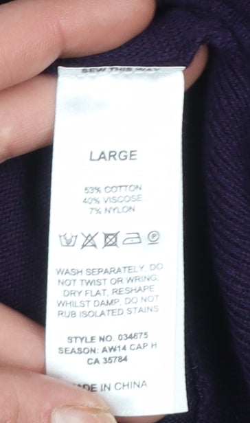Womens UK Size L Kaliko Purple Pullover Jumper