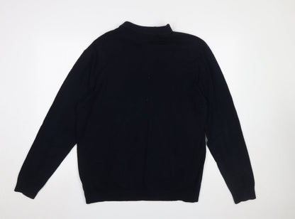 Mens UK Size XL NEXT Black Henley Jumper