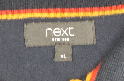 Mens UK Size XL NEXT Black Henley Jumper
