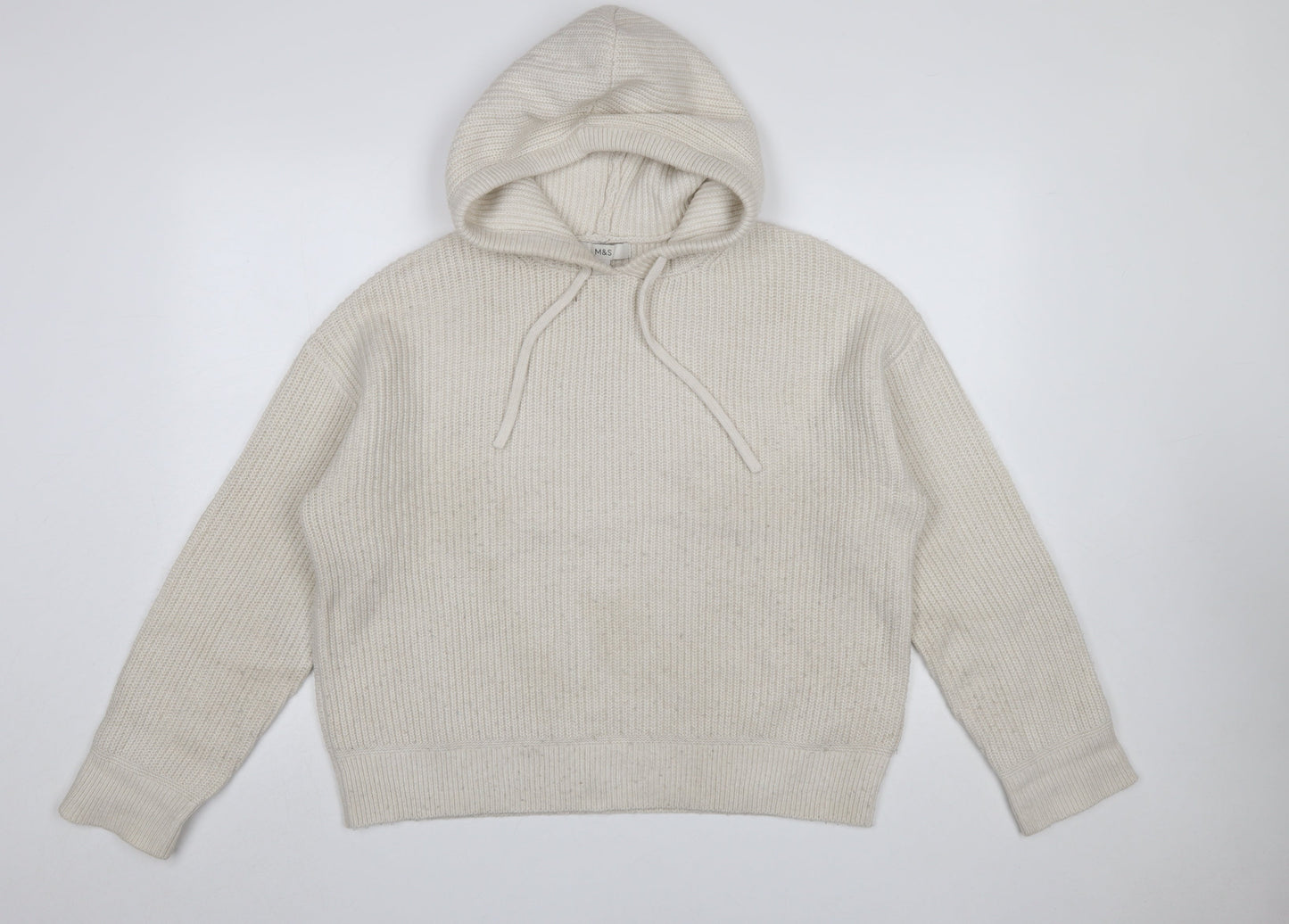 Womens UK Size M Marks and Spencer Ivory Pullover Jumper