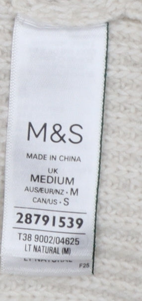 Womens UK Size M Marks and Spencer Ivory Pullover Jumper
