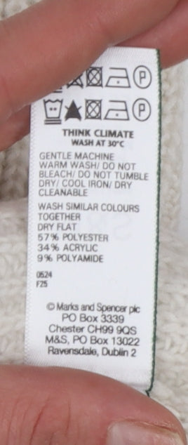 Womens UK Size M Marks and Spencer Ivory Pullover Jumper