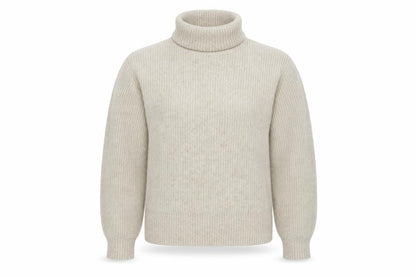 Marks and Spencer Womens Beige Roll Neck Chunky Knit Jumper Size L
