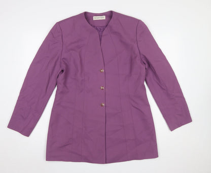 Womens UK Size 16 Jacques Vert Regular Purple Blazer