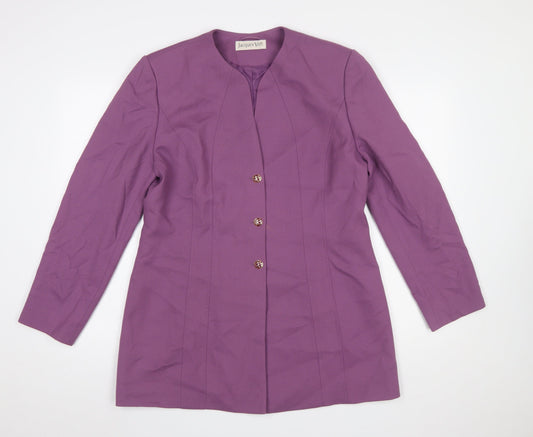 Womens UK Size 16 Jacques Vert Regular Purple Blazer