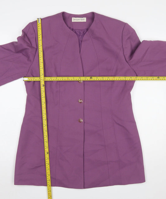 Womens UK Size 16 Jacques Vert Regular Purple Blazer