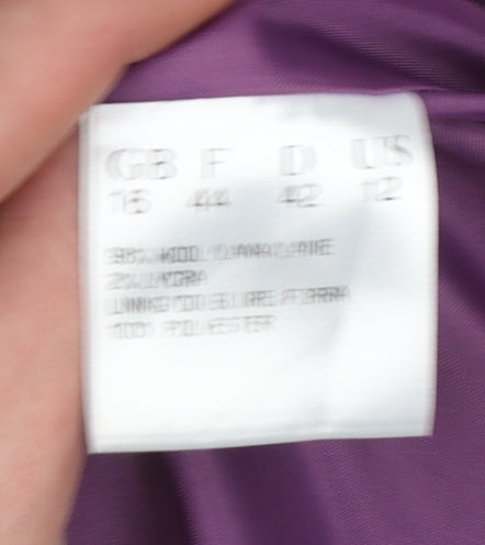 Womens UK Size 16 Jacques Vert Regular Purple Blazer