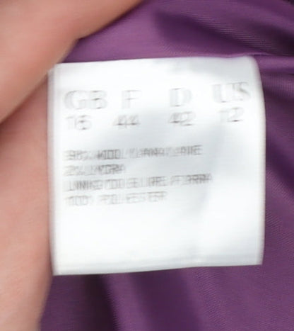 Womens UK Size 16 Jacques Vert Regular Purple Blazer