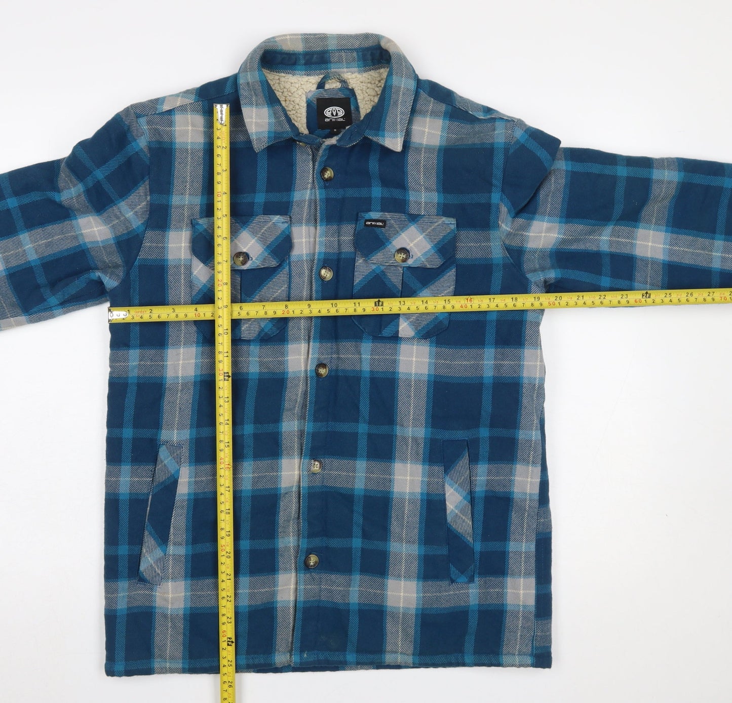 Mens UK Size S Animal Blue Basic Jacket