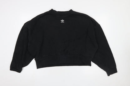 Womens UK Size 12 adidas Black Pullover Sweatshirt
