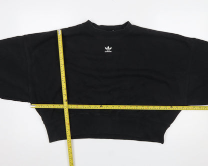 Womens UK Size 12 adidas Black Pullover Sweatshirt