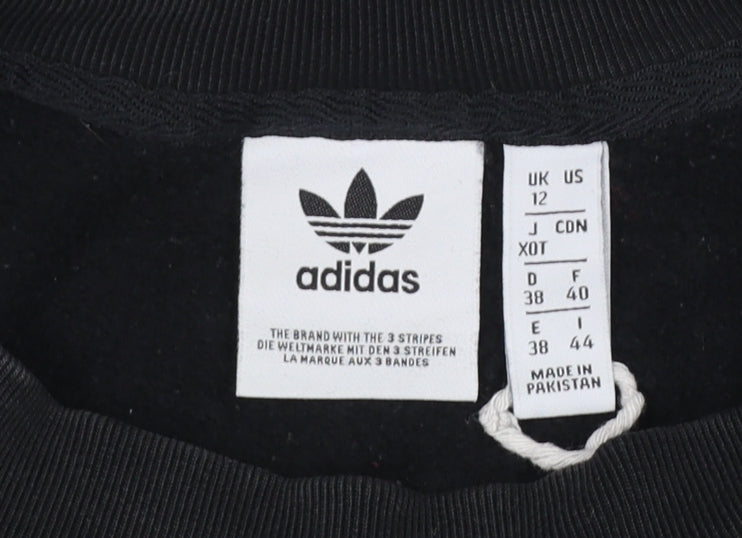 Womens UK Size 12 adidas Black Pullover Sweatshirt