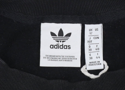 Womens UK Size 12 adidas Black Pullover Sweatshirt