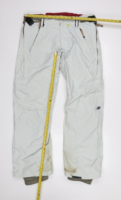 Bonfire Men's Grey Snow Pants Trousers Waterproof L Winter
