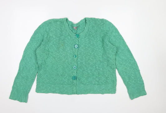 Marks and Spencer Per Una Green Cotton Knit Cardigan Women’s XL Round Neck