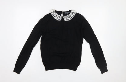 Womens UK Size 8 Intuition Black Pullover Jumper