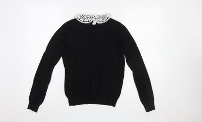 Womens UK Size 8 Intuition Black Pullover Jumper