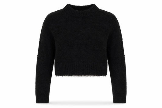 Glamorous Women’s Black Mock Neck Knit Pullover Jumper UK 10