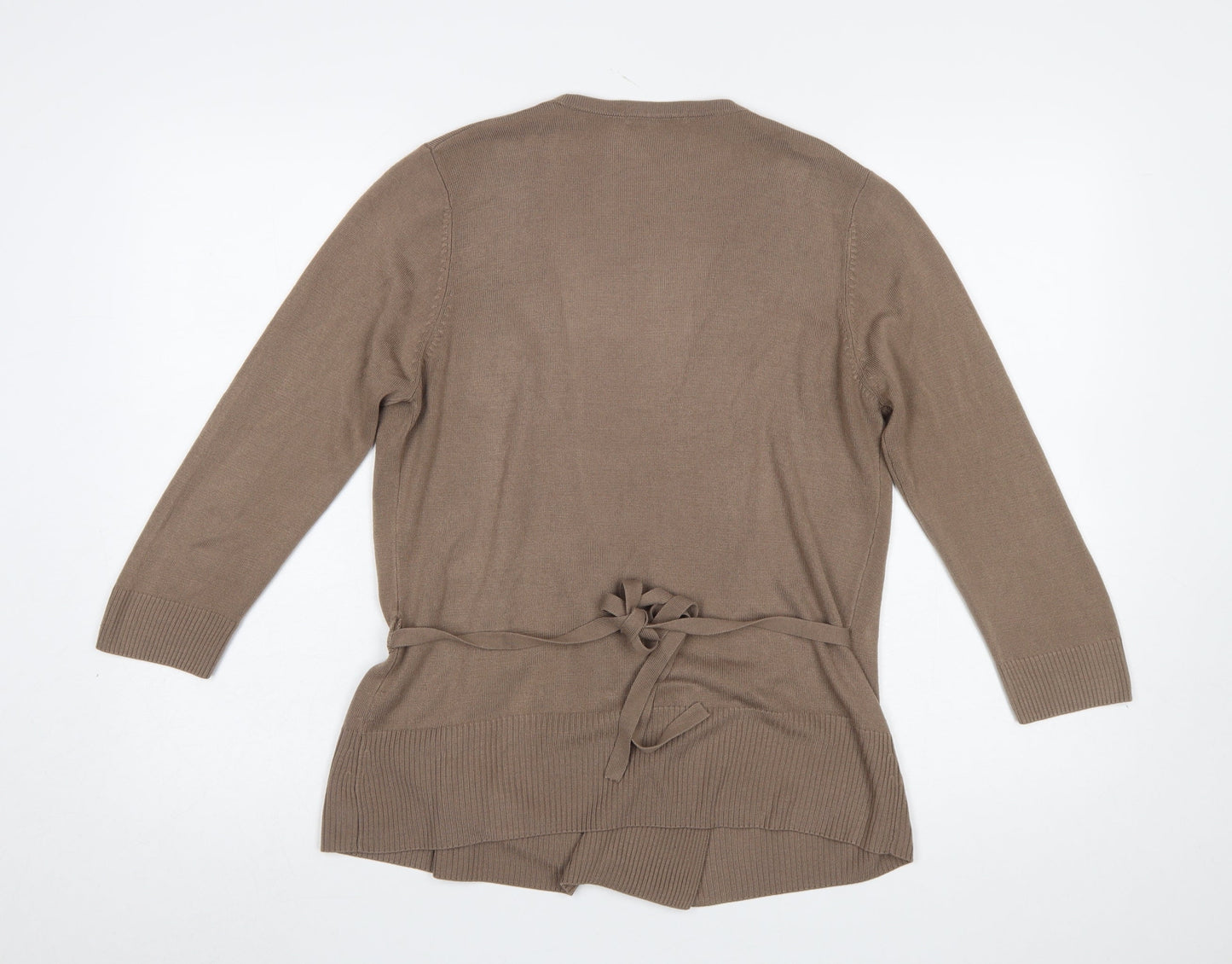Womens UK Size 16 Marks and Spencer Brown Wrap Jumper