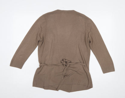 Womens UK Size 16 Marks and Spencer Brown Wrap Jumper