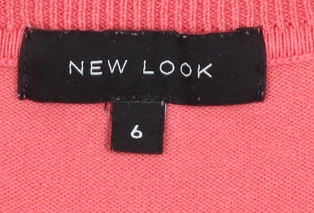 Womens UK Size 6 New Look Pink Cardigan Jumper