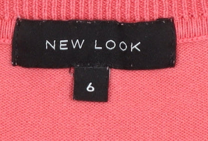 Womens UK Size 6 New Look Pink Cardigan Jumper