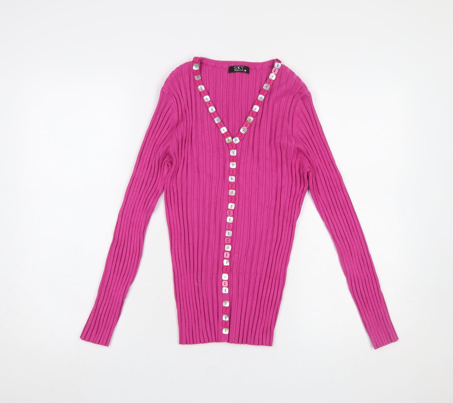 Womens UK Size 12 Sky Designs Pink Cardigan Jumper