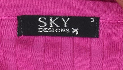 Womens UK Size 12 Sky Designs Pink Cardigan Jumper