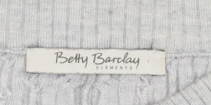 Womens UK Size 10 Betty Barclay Grey Pullover Jumper