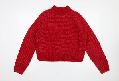 Womens UK Size 14 H&M Red Pullover Jumper