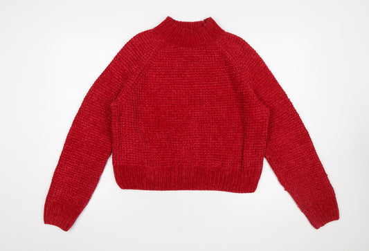 Womens UK Size 14 H&M Red Pullover Jumper