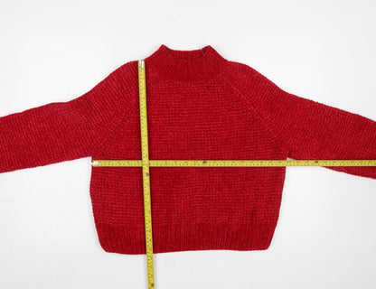Womens UK Size 14 H&M Red Pullover Jumper
