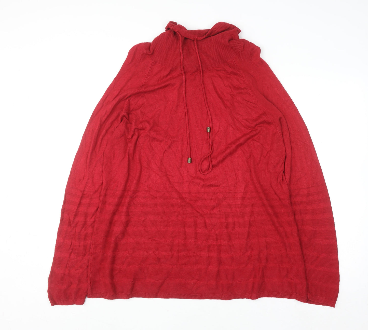 Womens UK Size L Isle Collection Red Pullover Jumper