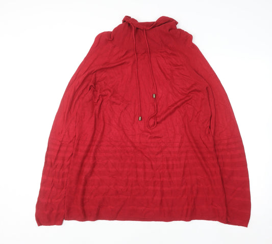 Womens UK Size L Isle Collection Red Pullover Jumper