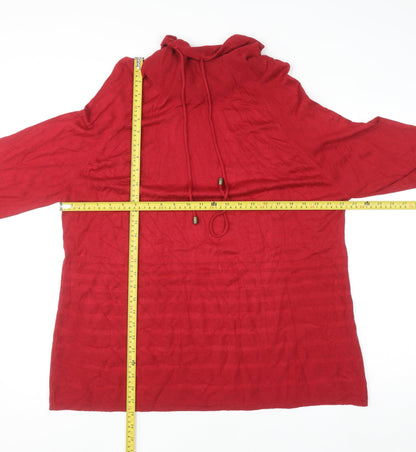 Womens UK Size L Isle Collection Red Pullover Jumper