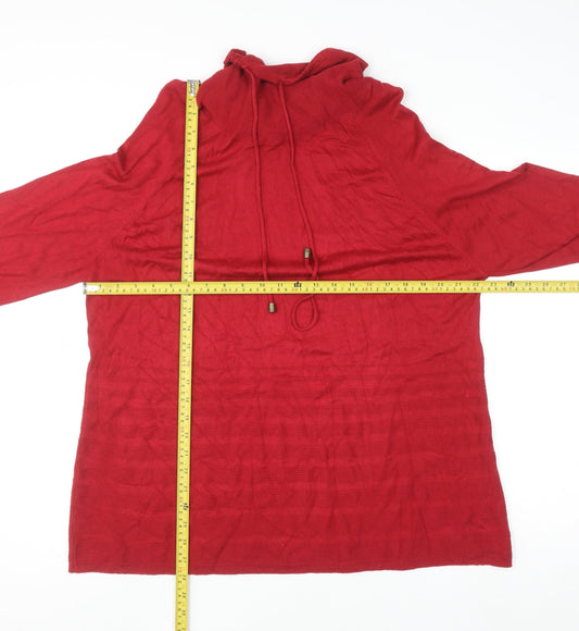Womens UK Size L Isle Collection Red Pullover Jumper