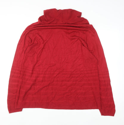 Womens UK Size L Isle Collection Red Pullover Jumper