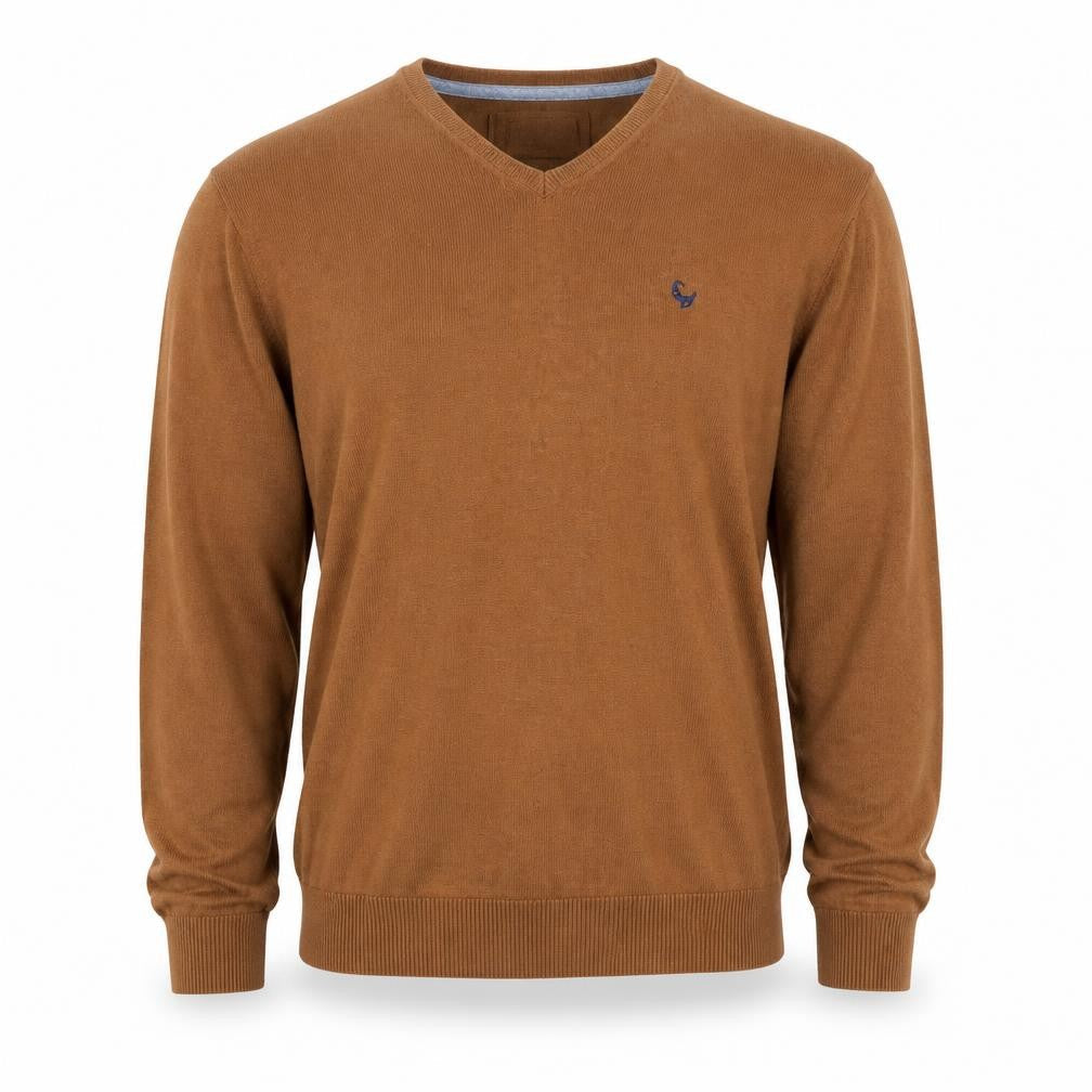 Mens UK Size M Old Khaki Brown Pullover Jumper