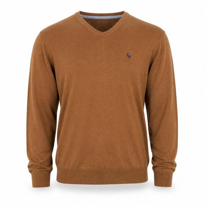 Mens UK Size M Old Khaki Brown Pullover Jumper