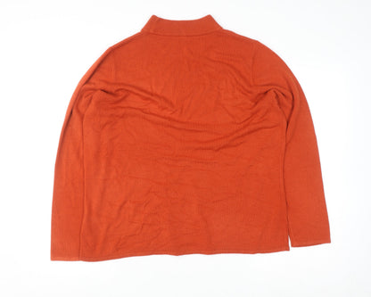 Womens UK Size 20 Plus Bonmarché Orange Pullover Jumper