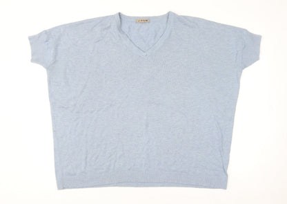 Womens UK Size M Jigsaw Blue Basic Blouse