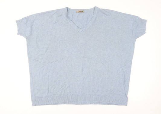 Womens UK Size M Jigsaw Blue Basic Blouse