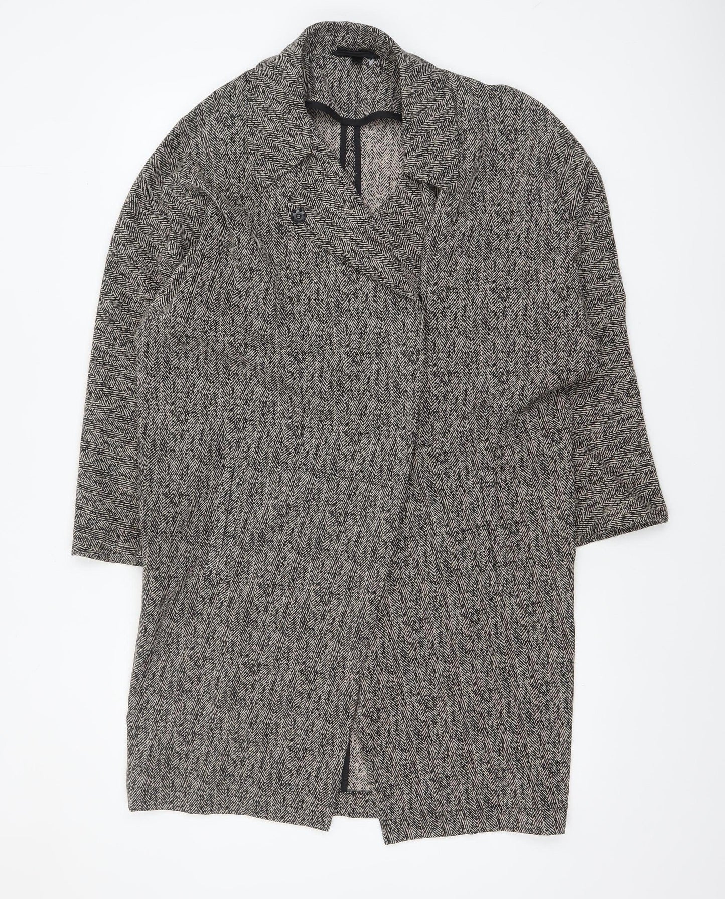 Womens UK Size 8 Topshop Grey Overcoat