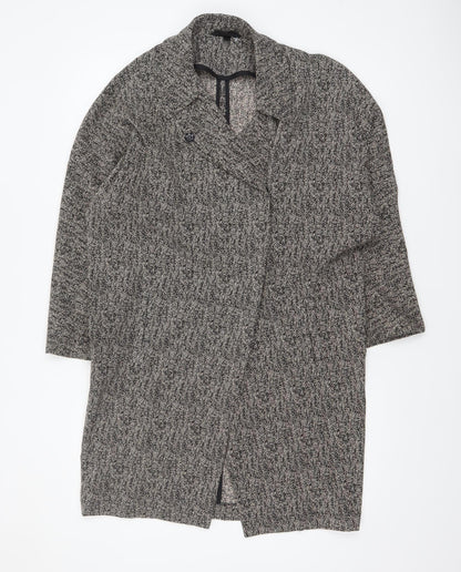 Womens UK Size 8 Topshop Grey Overcoat